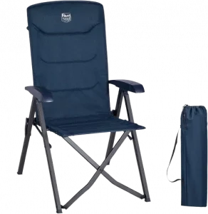 Chaise de camping bleue