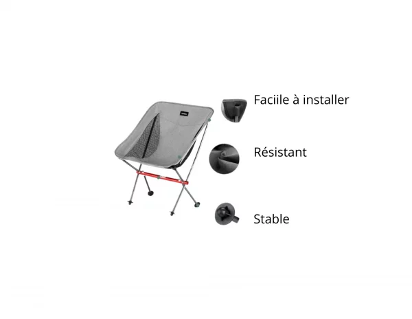 Chaise de Camping Pliable et Sac de Transport – Image 2